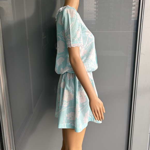 Vintage Dropped Waist Floral Mini Dress - Picture 3 of 13